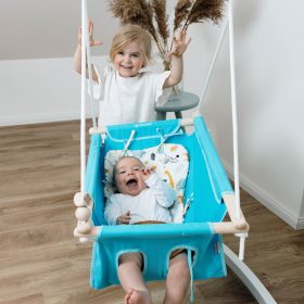 Incababy Babyswing with limited dark brown wood